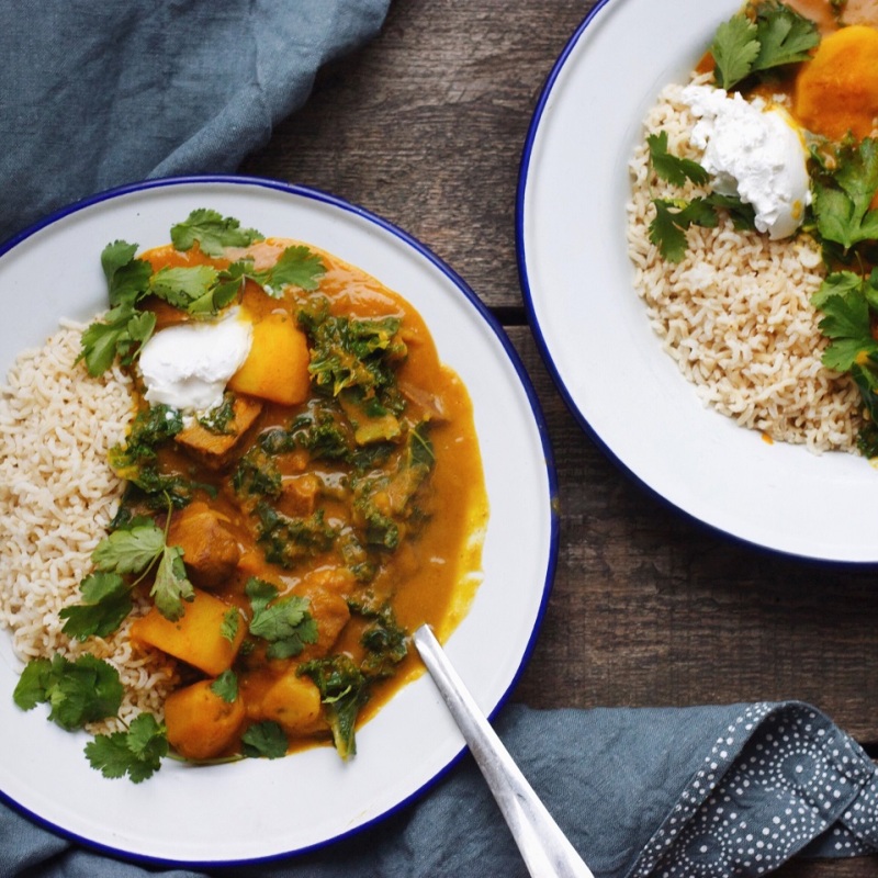 Curry vegan aux légumes de saison