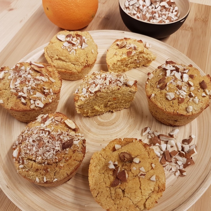 Muffins vegan à l’orange et à la polenta (sans gluten)